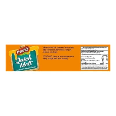 Prochiz Quick Melt Keju Cheddar Olahan 160 g
