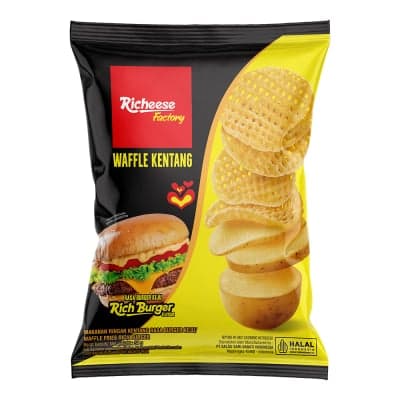 Richeese Keripik Kentang Waffle Rasa Rich Burger 54 g